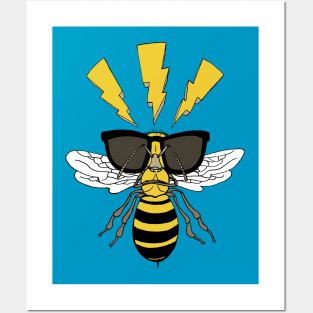 Angry bee artwork Posters and Art